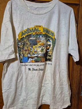 Animal Haus Bar Graphic Tee - White with Multicolor Print
